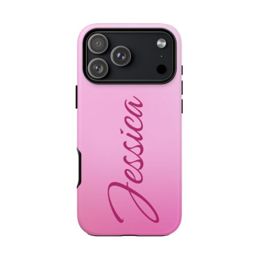 Personalized Custom Name iPhone Pink Ombre Tough Case - Image 3