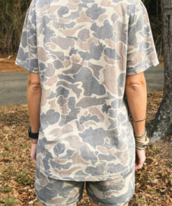 Alternative view of Multicolour Camouflage Loose Tee Drawstring Shorts 2pcs Outfit