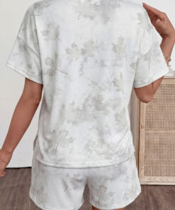 Alternative view of White Woodland Camouflage Casual 2pcs Short Set