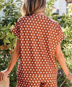 Alternative view of Brown Polka Dot Print Short Set