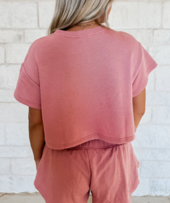 Alternative view of Blossom 2pcs Cropped Tee and Ruffle High Waist Skort Set