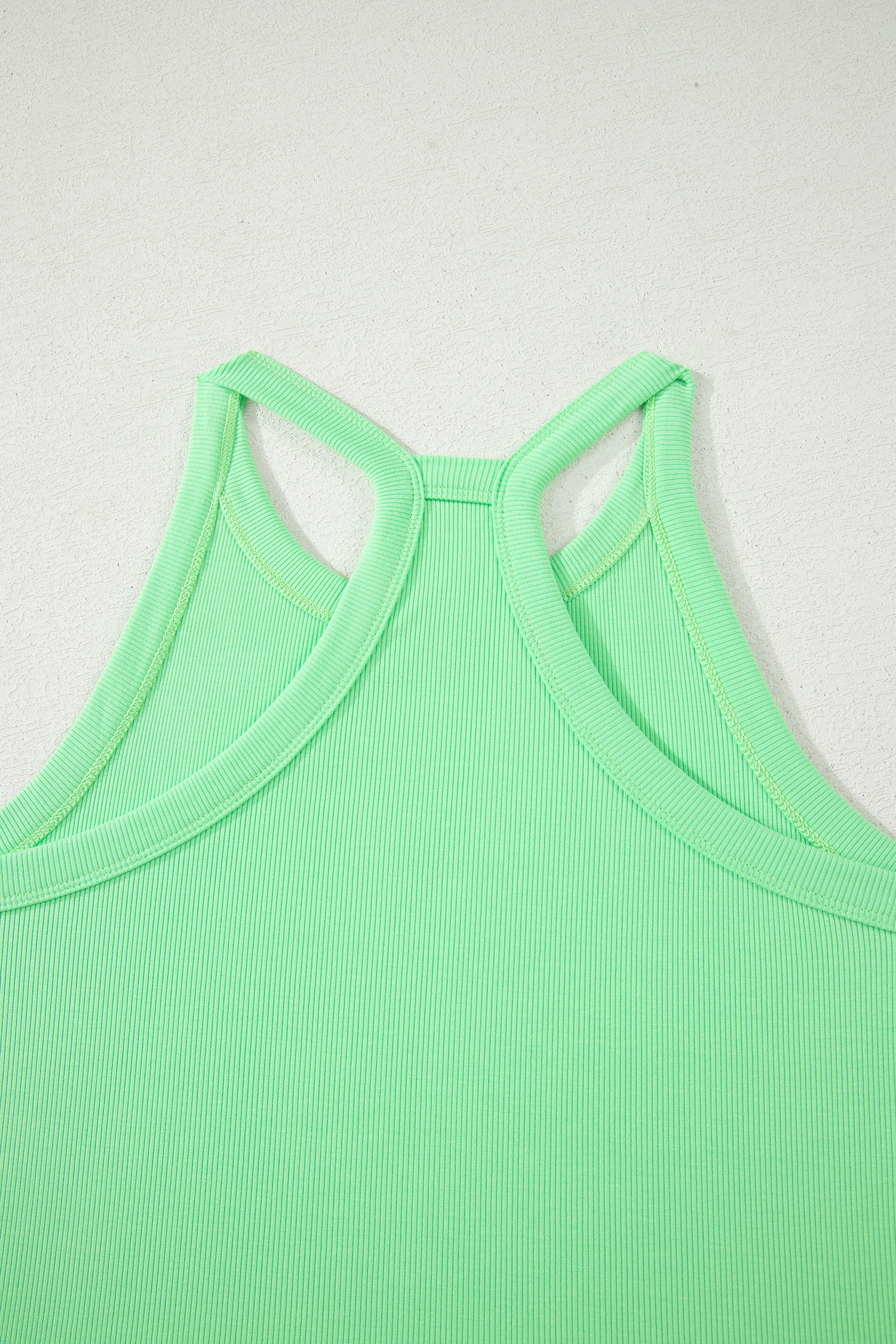 Green Slim Tank Top Elastic Waist Mini Skort 2pcs Outfit - Image 7