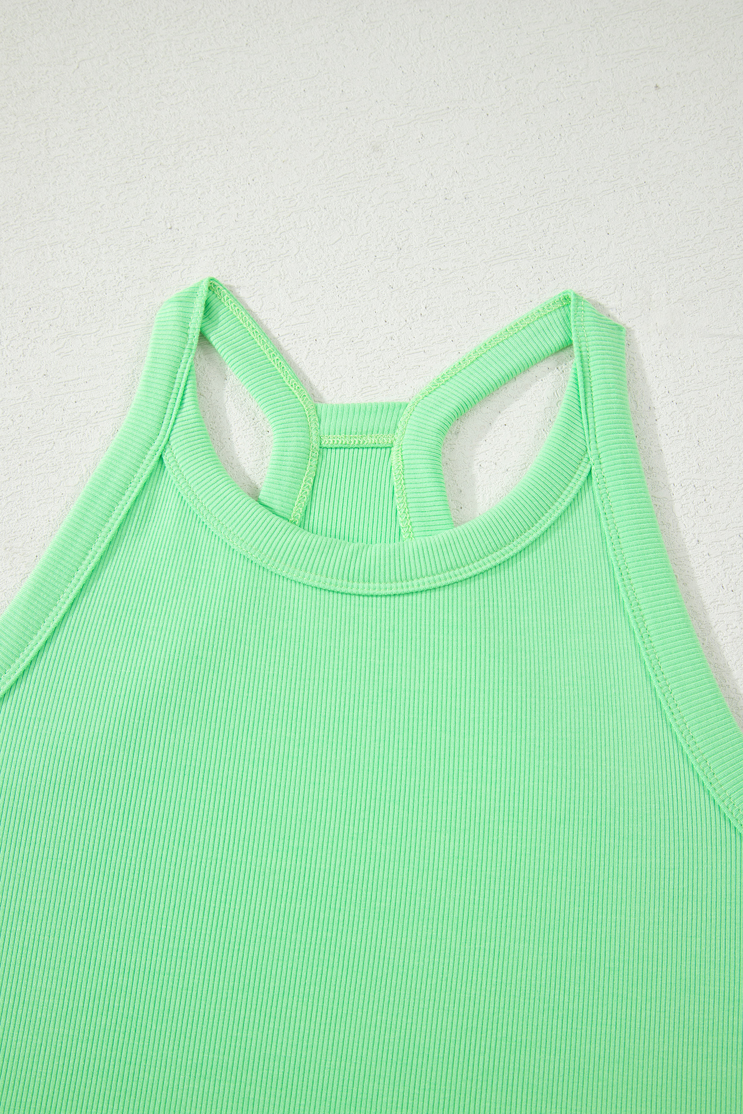 Green Slim Tank Top Elastic Waist Mini Skort 2pcs Outfit - Image 6