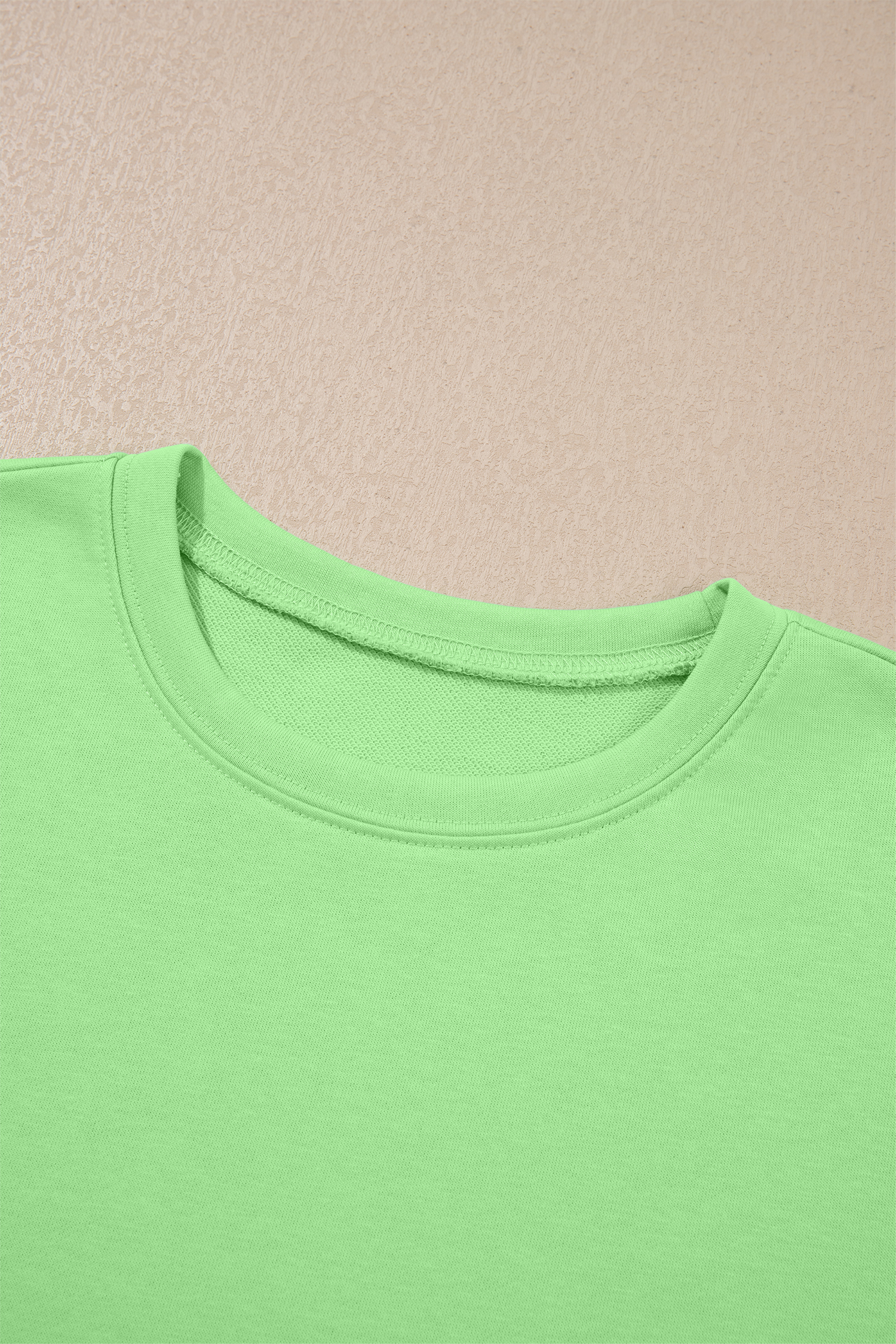 Green Solid Cover Oversize Tee Pocketed Casual Pants 2pcs Outfit - Image 5