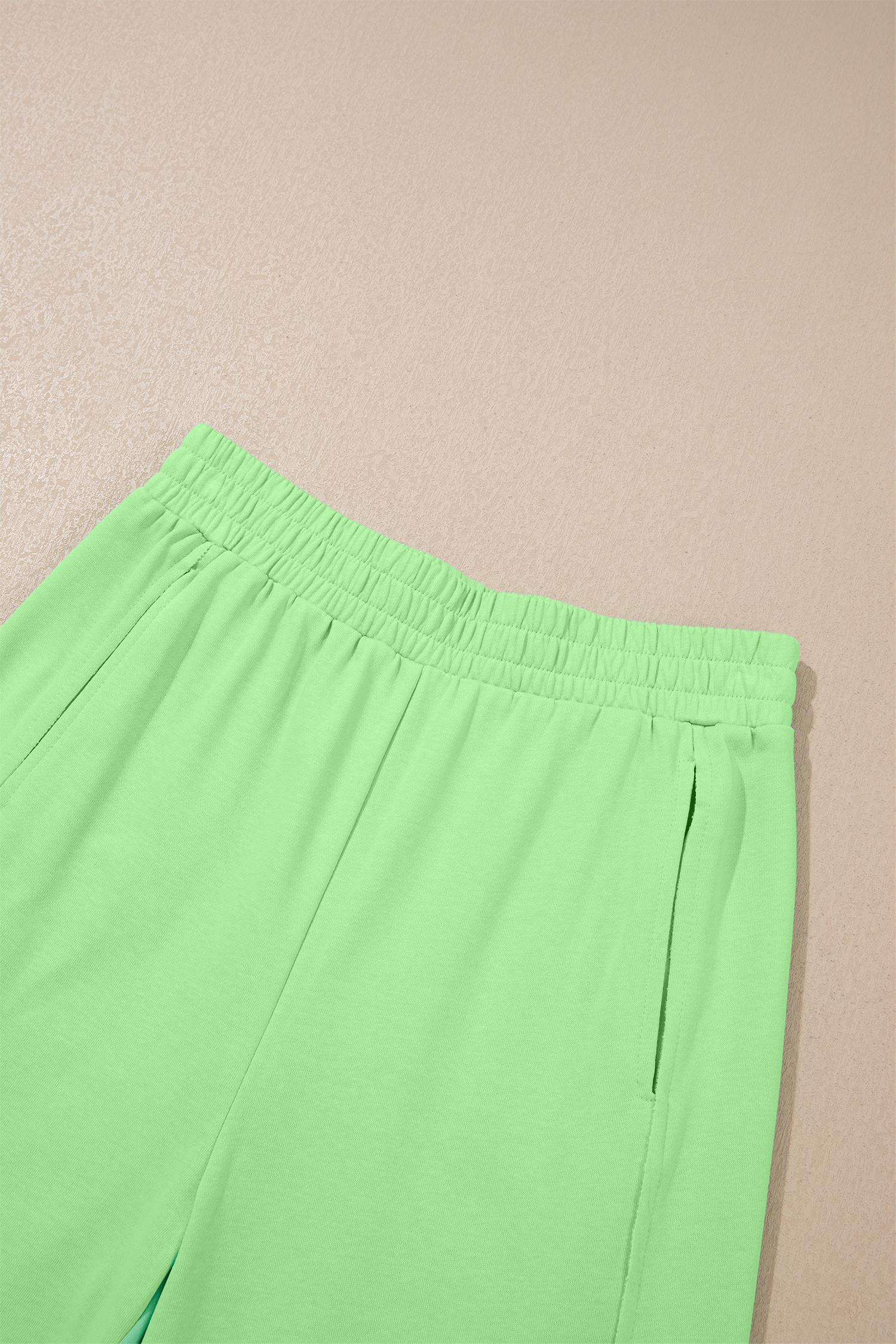 Green Solid Cover Oversize Tee Pocketed Casual Pants 2pcs Outfit - Image 7