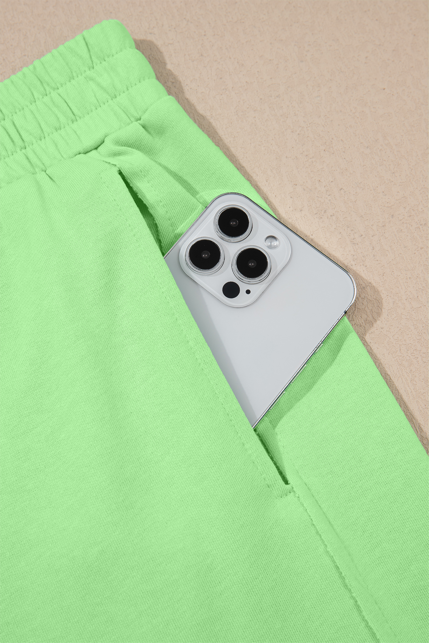 Green Solid Cover Oversize Tee Pocketed Casual Pants 2pcs Outfit - Image 8