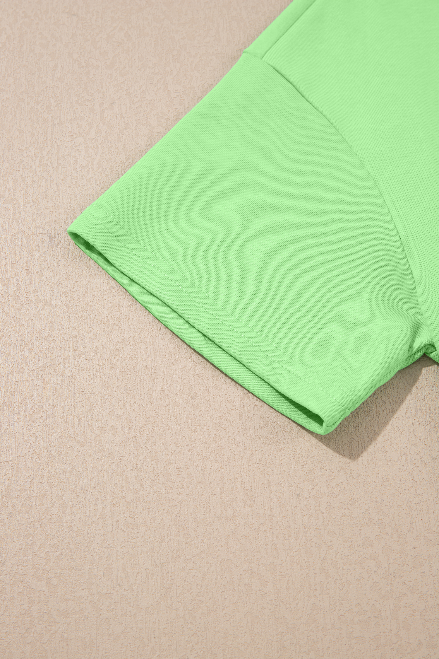 Green Solid Cover Oversize Tee Pocketed Casual Pants 2pcs Outfit - Image 4